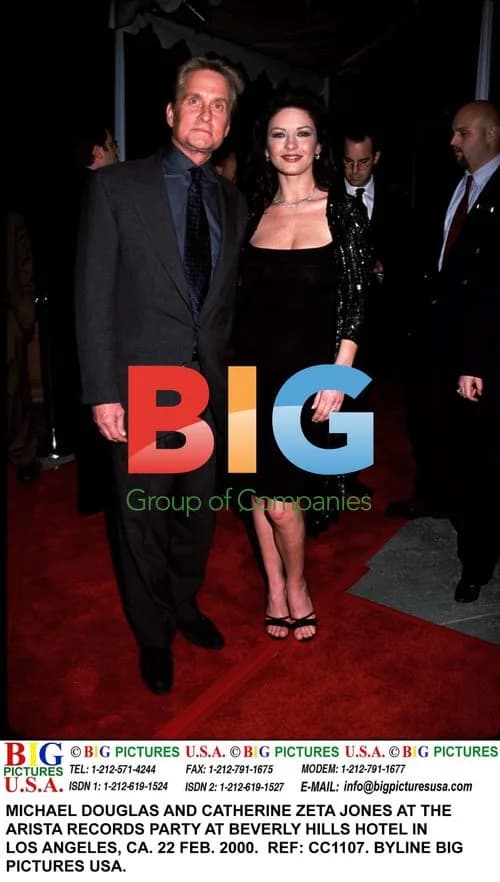 Michael Douglas and Catherine Zeta Jones at Arista Party