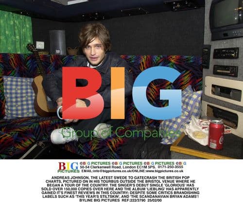 Andreas Johnson Pictured on Tour Bus