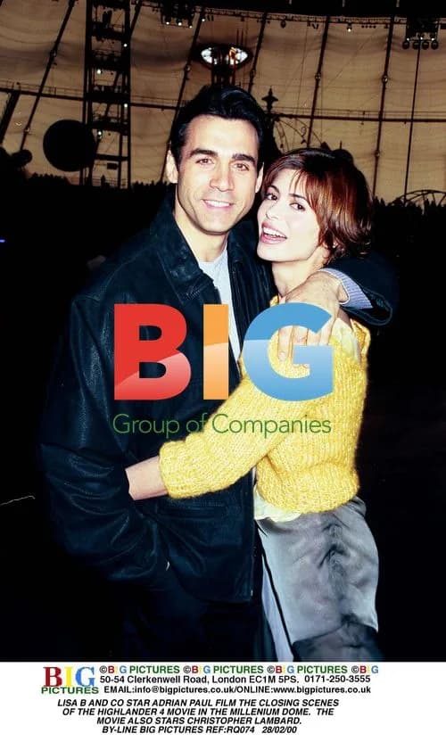 LISA B and CO STAR ADRIAN PAUL film HIGHLANDER 4 in MILLENIUM DOME