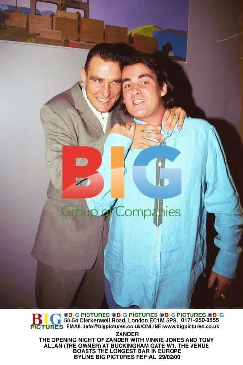 Zander opening night with Vinnie Jones and Tony Allan