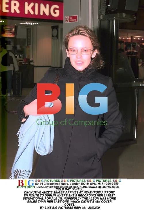 Kylie Minogue at Heathrow Airport
