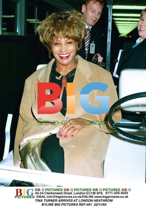 Tina Turner arrives at London Heathrow