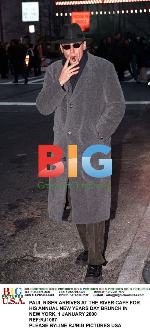 Paul Riser arrives at River Cafe for New Years brunch