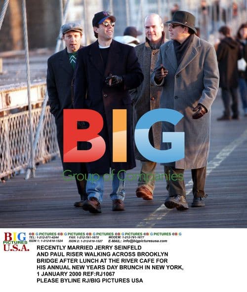 Seinfeld and Riser on Brooklyn Bridge