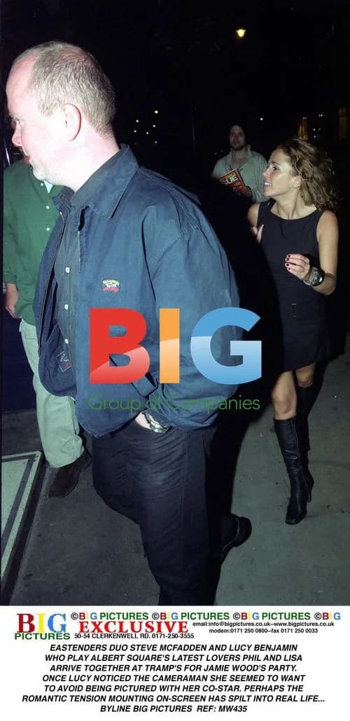 EastEnders stars Steve and Lucy at party
