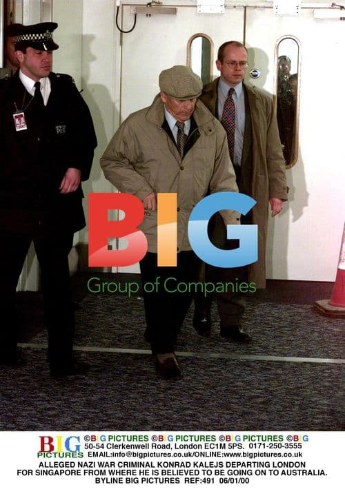 Alleged Nazi war criminal Konrad Kalejs departing London
