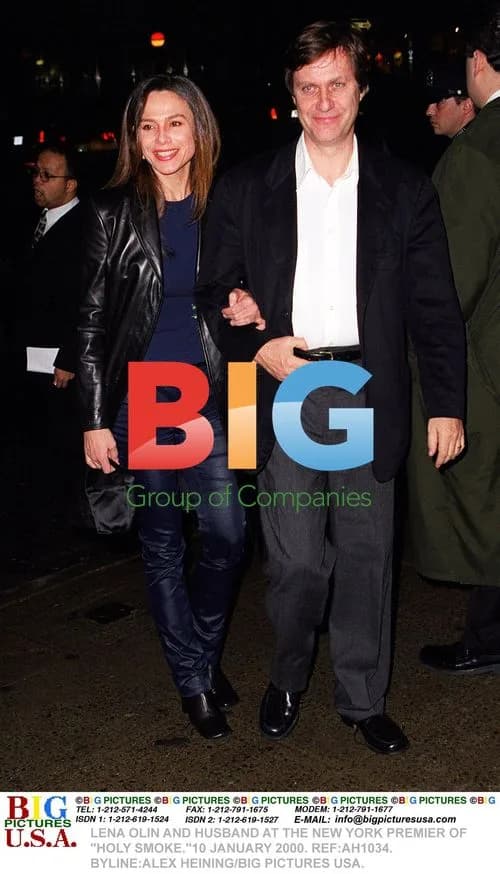 LENA OLIN AND HUSBAND AT HOLY SMOKE PREMIER