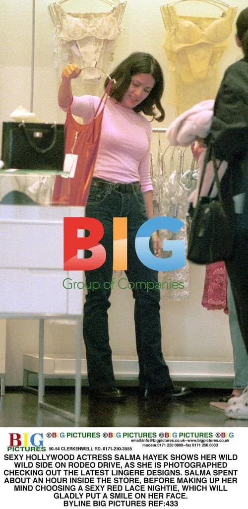 Salma Hayek Shops for Lingerie on Rodeo Drive