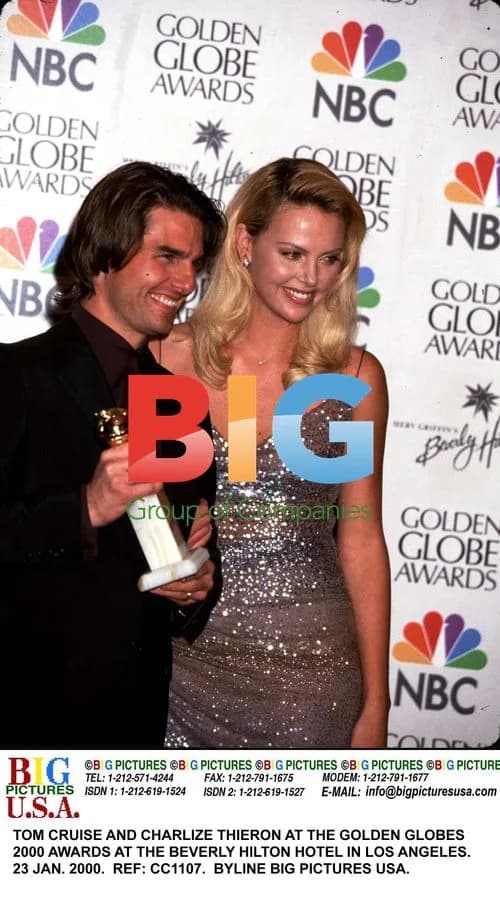 Tom Cruise and Charlize Theron at Golden Globes 2000