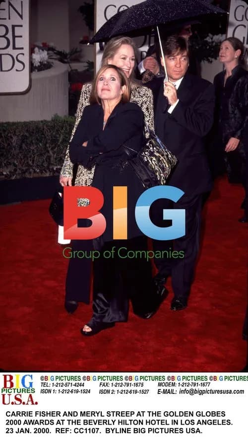 Carrie Fisher and Meryl Streep at Golden Globes 2000