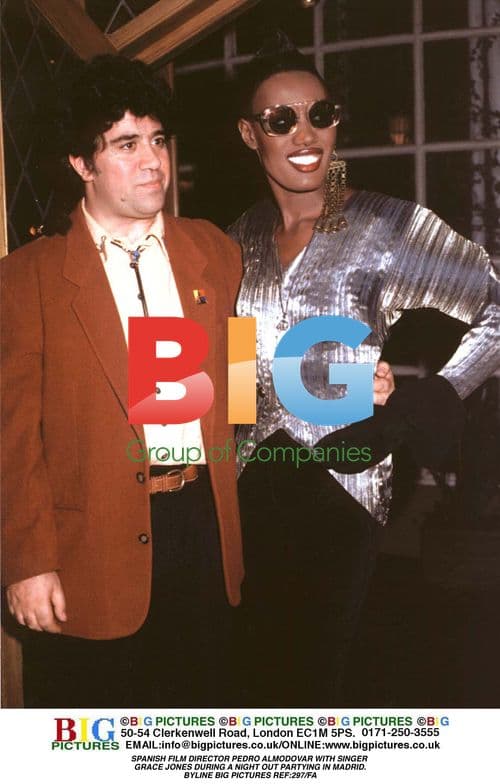 Pedro Almodovar and Grace Jones in Madrid