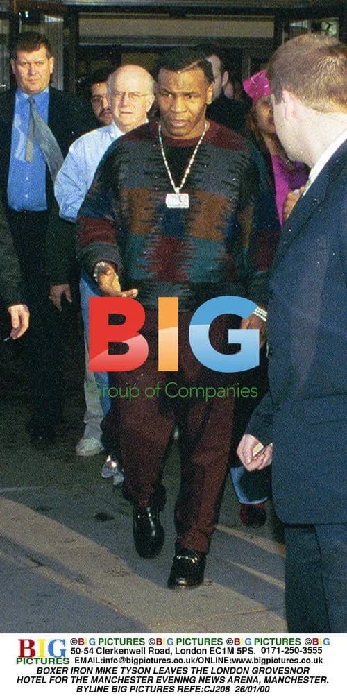 BOXER IRON MIKE TYSON LEAVES LONDON HOTEL