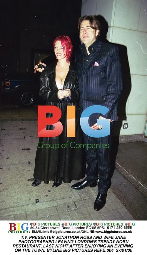 Jonathon Ross and wife Jane leaving Nobu