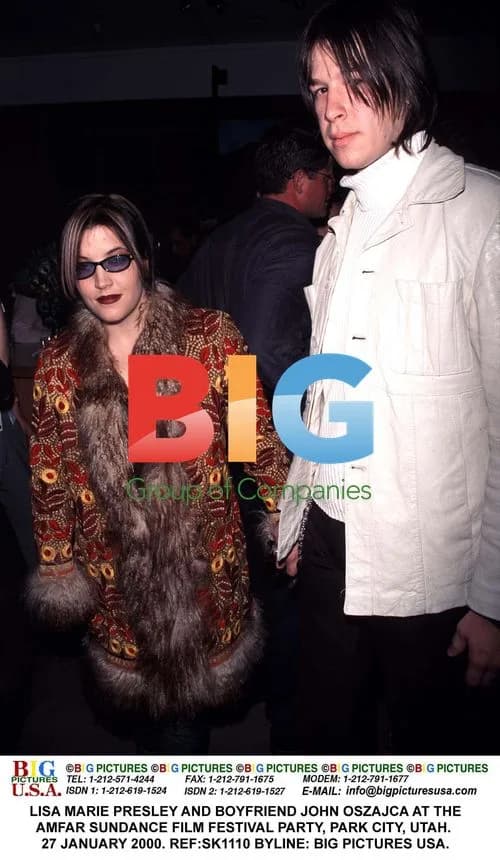 LISA MARIE PRESLEY AND JOHN OSZAJCA AT AMFAR EVENT