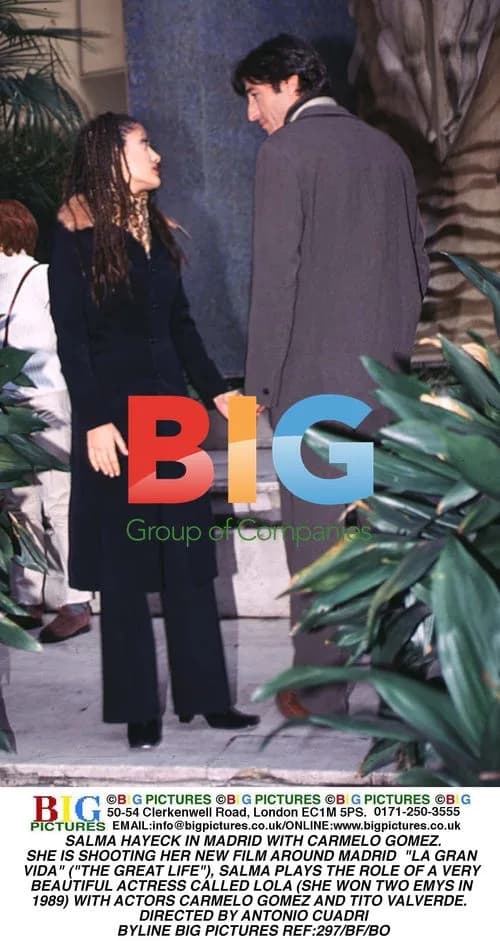 Salma Hayek on set in Madrid