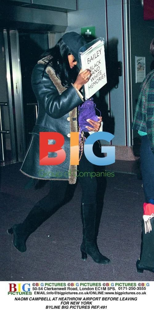 Naomi Campbell at Heathrow Airport