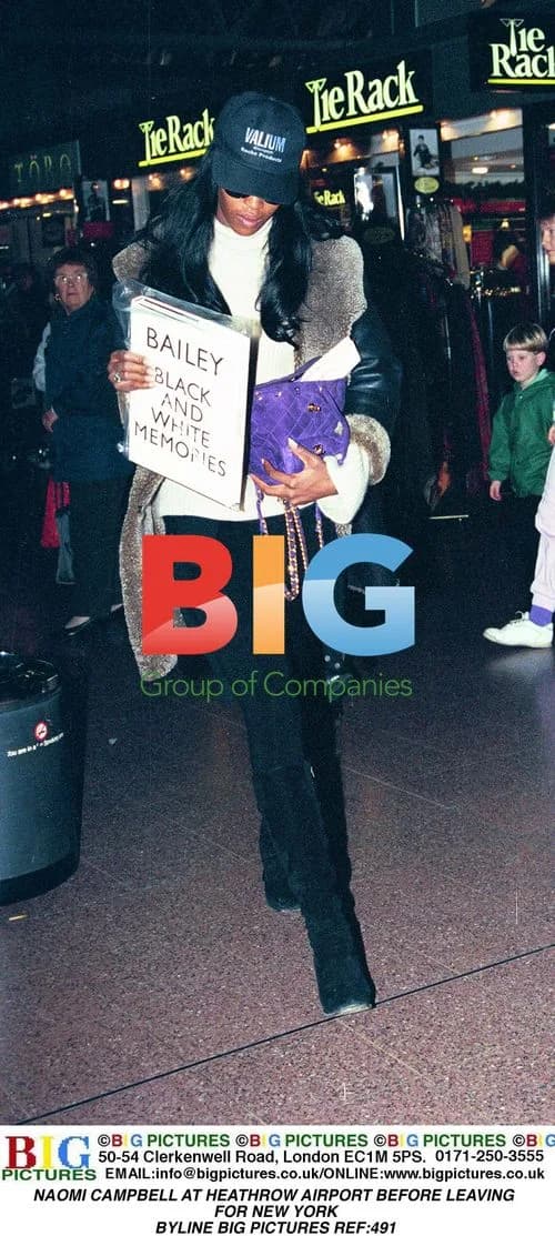 Naomi Campbell at Heathrow Airport