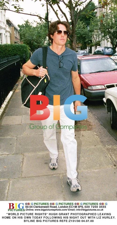 Hugh Grant Leaving Home After Night Out