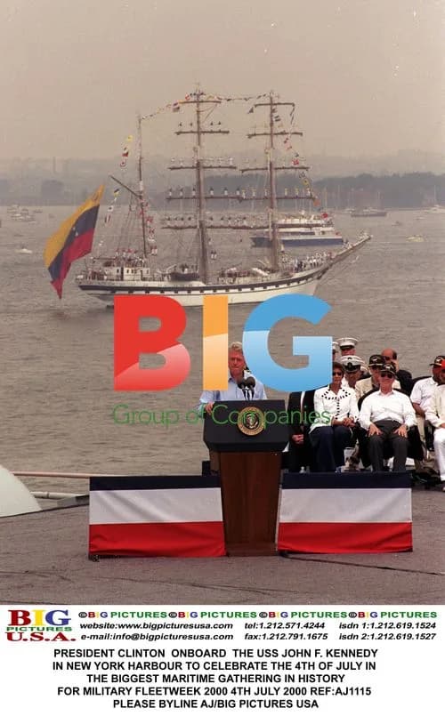 President Clinton on USS John F. Kennedy for Fleetweek