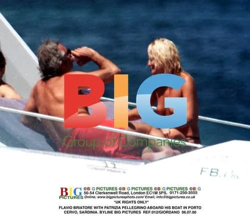 FLAVIO BRIATORE AND PATRIZIA PELLEGRINO IN PORTO CERVO