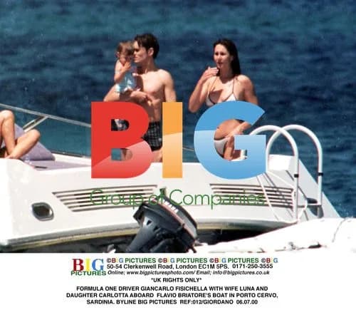 F1 Driver Fisichella with Family on Boat