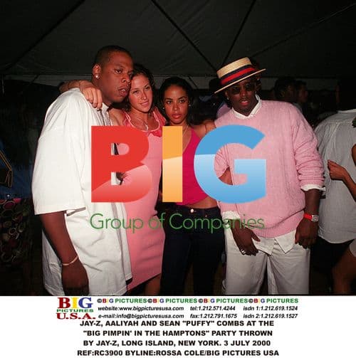 Jay-Z, Aaliyah and Sean Combs at Party