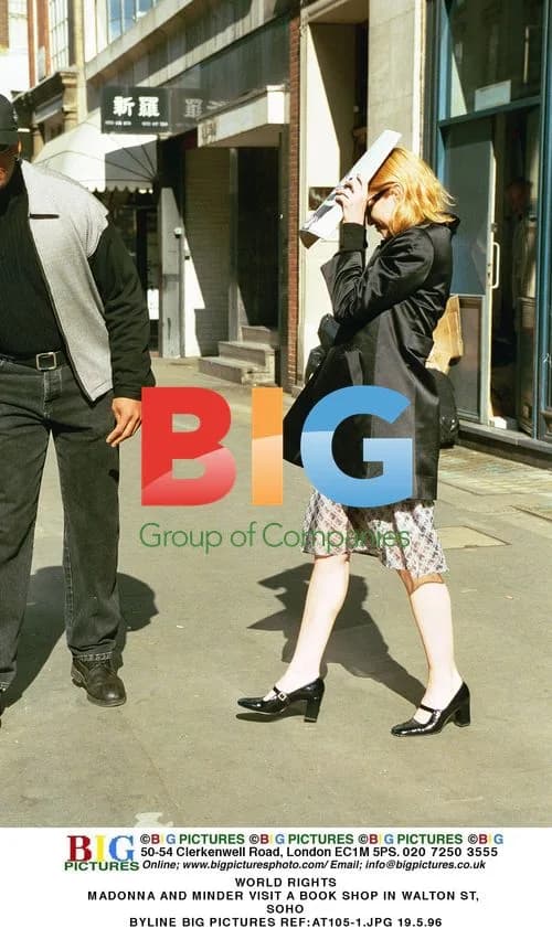 Madonna and minder visit Soho book shop