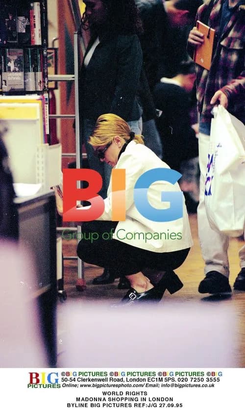 Madonna shopping in London