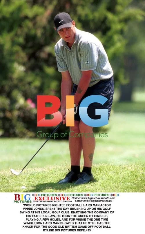 Vinnie Jones Brushes Up on Golf