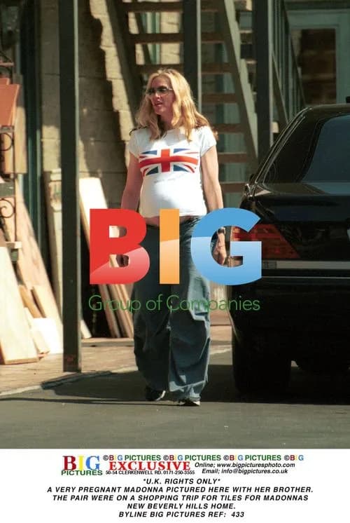 Pregnant Madonna Shopping with Brother