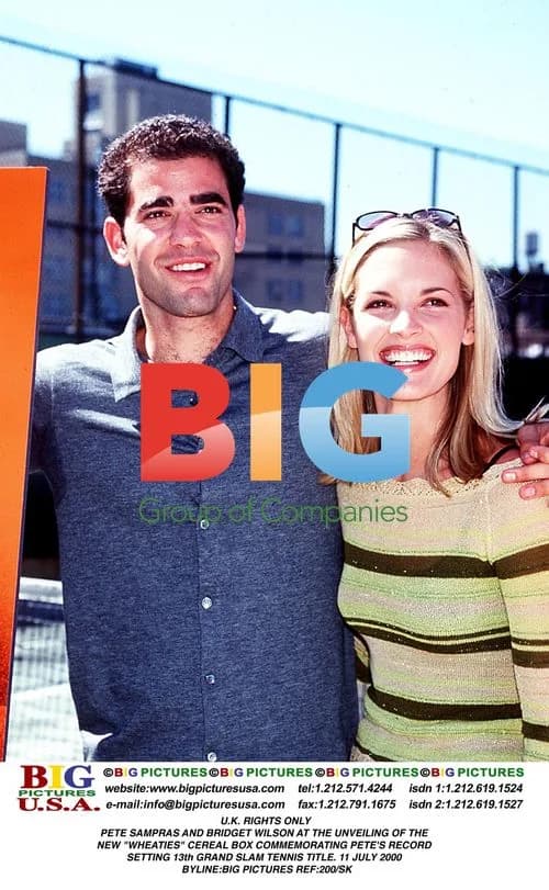 Pete Sampras and Bridget Wilson at Wheaties Launch