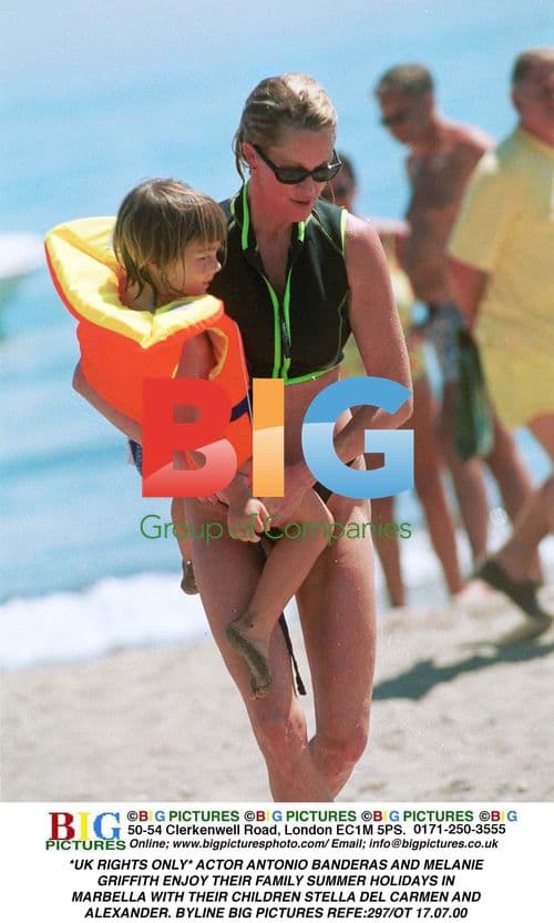 Antonio Banderas and Melanie Griffith on family holiday