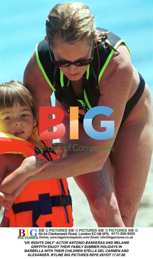 Antonio Banderas and Melanie Griffith on Family Holidays in Marbella