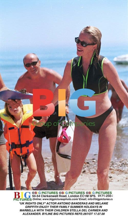 Antonio Banderas and Melanie Griffith on Family Vacation
