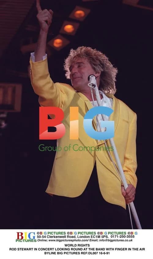 Rod Stewart Performing at Concert