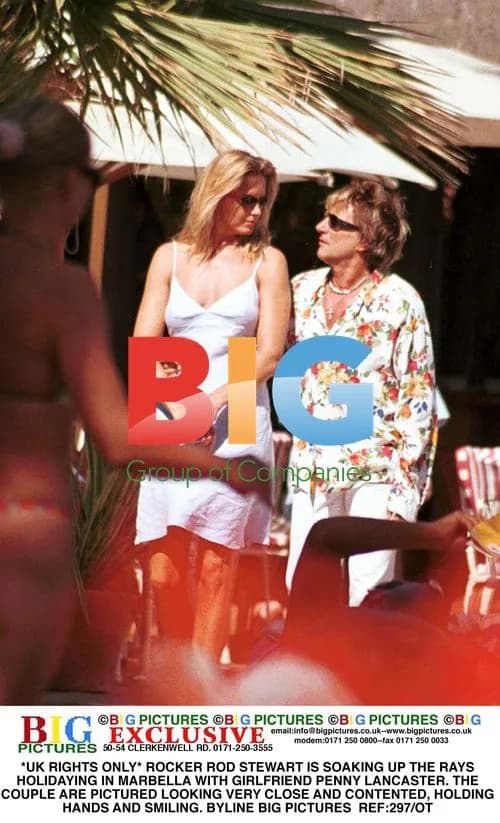 Rod Stewart and Penny Lancaster on Holiday in Marbella