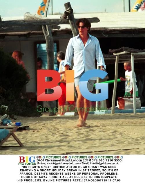Hugh Grant Enjoys Holiday in St Tropez