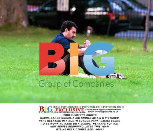 Sacha Baron Cohen Relaxes in Park