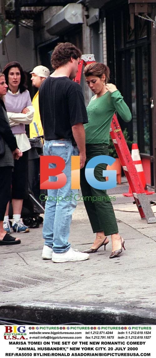 Marisa Tomei on the set of "Animal Husbandry"