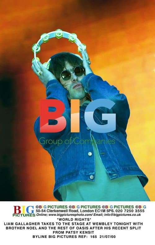 Liam Gallagher performs with Oasis at Wembley