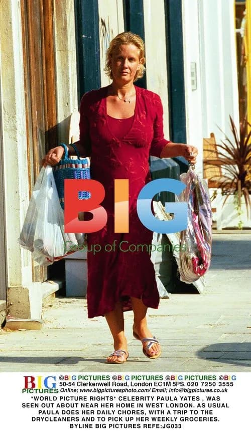 Paula Yates Runs Errands in West London