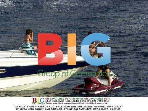 Zinedine Zidane on Holiday in Ibiza