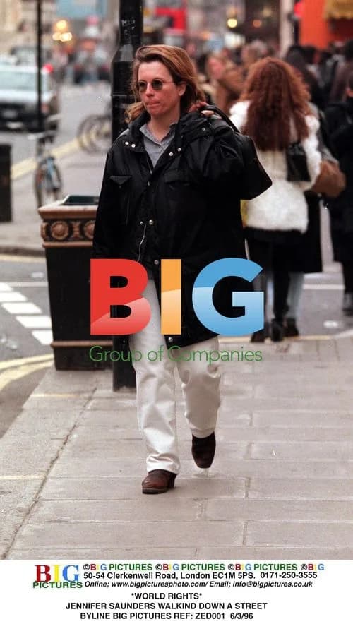 Jennifer Saunders Walking Down Street