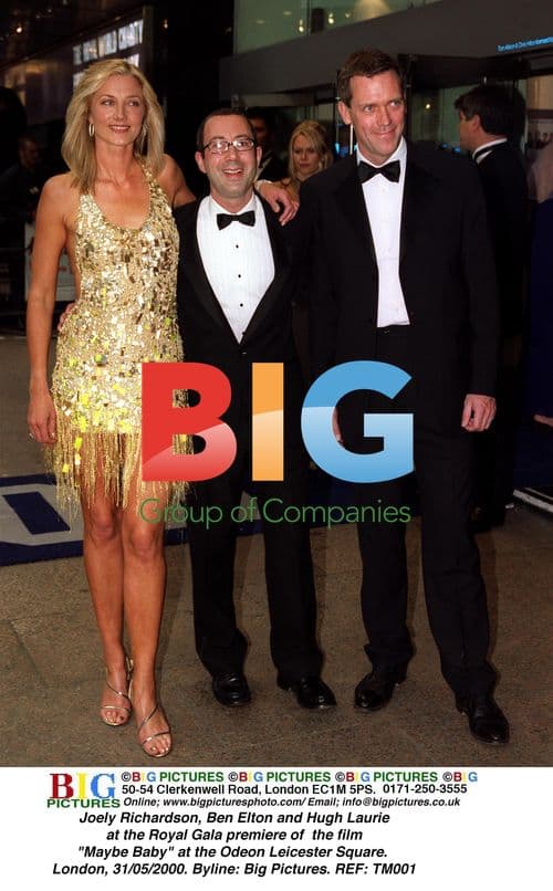 Joely, Ben Elton, and Hugh Laurie at "Maybe Baby" premiere