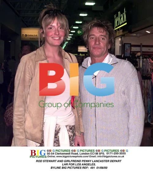 Rod Stewart and Penny Lancaster Depart LHR