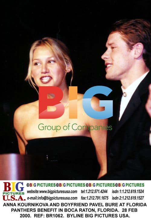 Anna Kournikova and boyfriend at Florida Panthers event