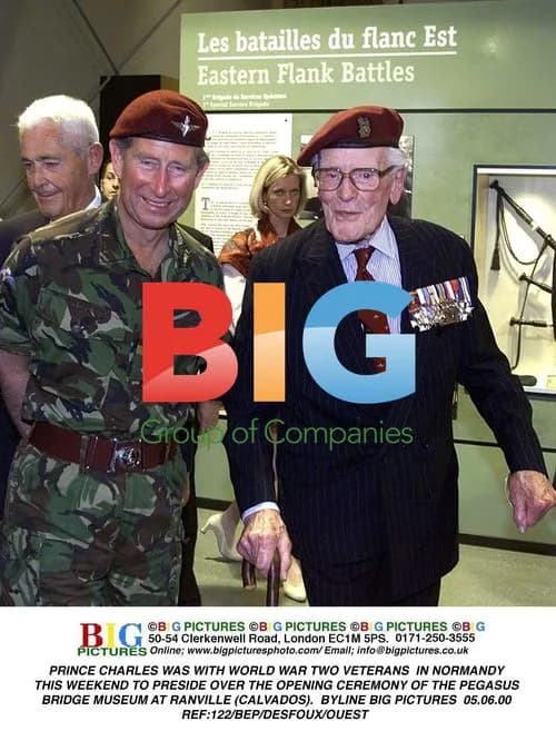 Prince Charles and WWII Veterans at Pegasus Bridge Museum