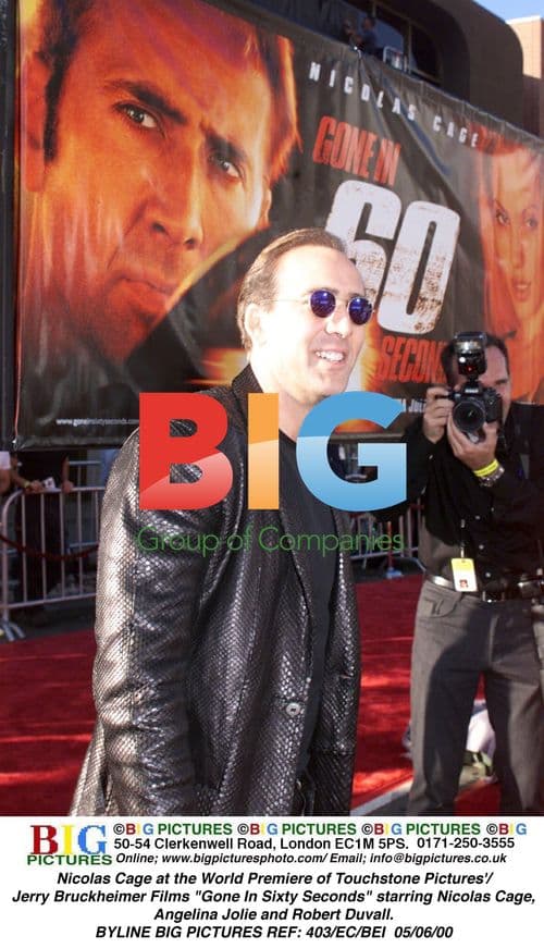 Nicolas Cage at Gone In Sixty Seconds Premiere