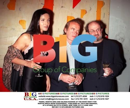 Padma, Martin Amis and Salman Rushdie at book party