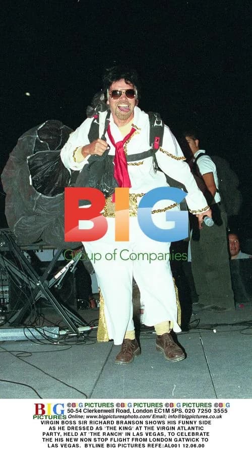Richard Branson Dresses as 'The King'